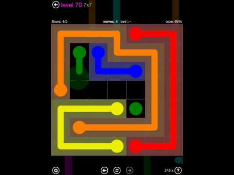 Video guide by iOS-Help: Flow Free 7x7 level 70 #flowfree