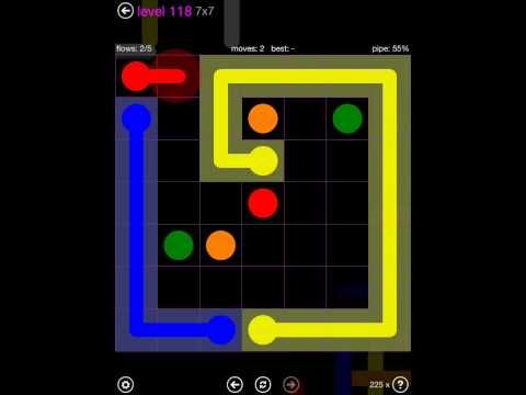 Video guide by iOS-Help: Flow Free 7x7 level 118 #flowfree