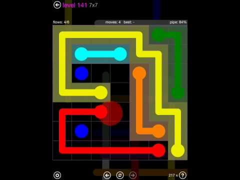 Video guide by iOS-Help: Flow Free 7x7 level 141 #flowfree