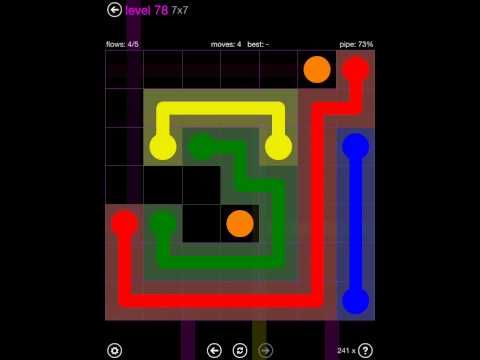 Video guide by iOS-Help: Flow Free 7x7 level 78 #flowfree