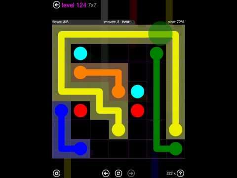 Video guide by iOS-Help: Flow Free 7x7 level 124 #flowfree
