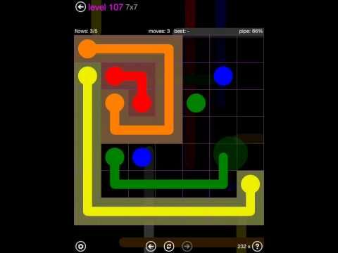 Video guide by iOS-Help: Flow Free 7x7 level 107 #flowfree