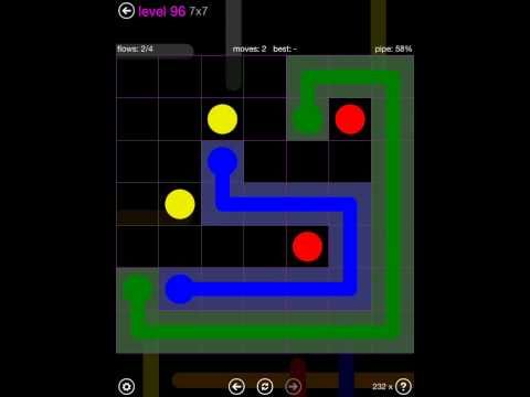 Video guide by iOS-Help: Flow Free 7x7 level 96 #flowfree