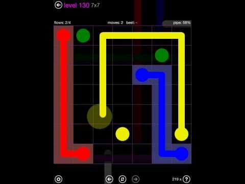 Video guide by iOS-Help: Flow Free 7x7 level 130 #flowfree