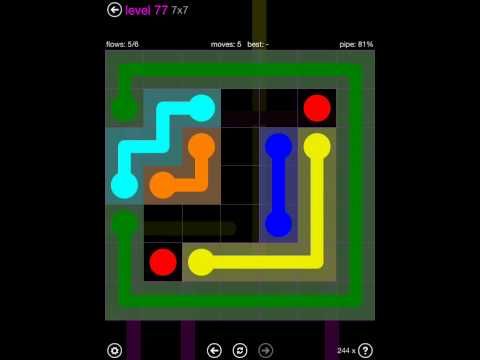 Video guide by iOS-Help: Flow Free 7x7 level 77 #flowfree