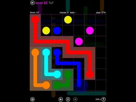 Video guide by iOS-Help: Flow Free 7x7 level 65 #flowfree