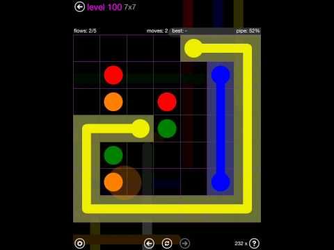 Video guide by iOS-Help: Flow Free 7x7 level 100 #flowfree