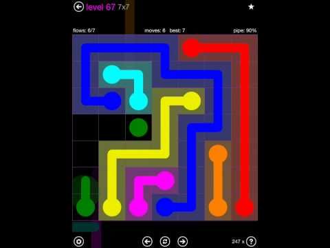 Video guide by iOS-Help: Flow Free 7x7 level 67 #flowfree