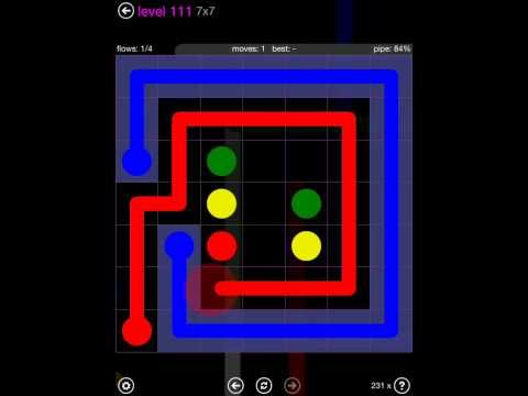 Video guide by iOS-Help: Flow Free 7x7 level 111 #flowfree