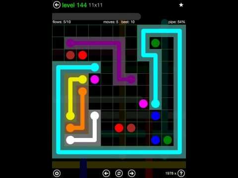 Video guide by iOS-Help: Flow Free 11x11 level 144 #flowfree