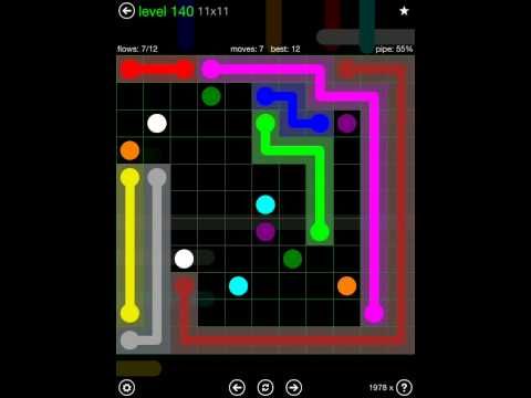 Video guide by iOS-Help: Flow Free 11x11 level 140 #flowfree
