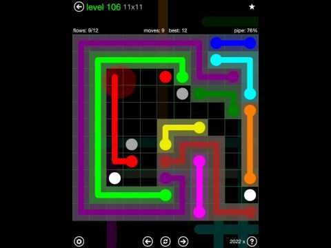 Video guide by iOS-Help: Flow Free 11x11 level 106 #flowfree