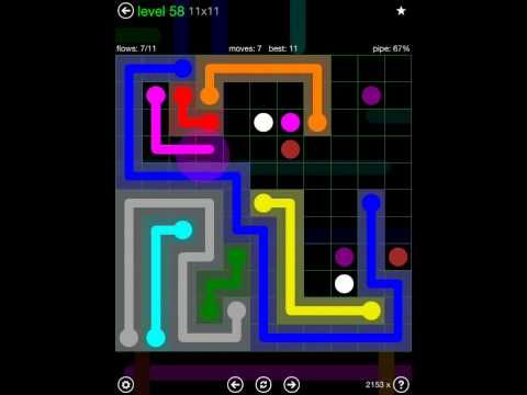 Video guide by iOS-Help: Flow Free 11x11 level 58 #flowfree