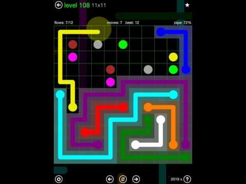Video guide by iOS-Help: Flow Free 11x11 level 108 #flowfree