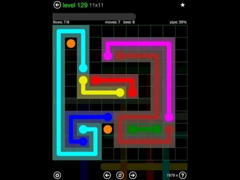 Video guide by iOS-Help: Flow Free 11x11 level 129 #flowfree