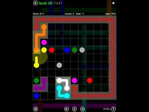 Video guide by iOS-Help: Flow Free 11x11 level 48 #flowfree