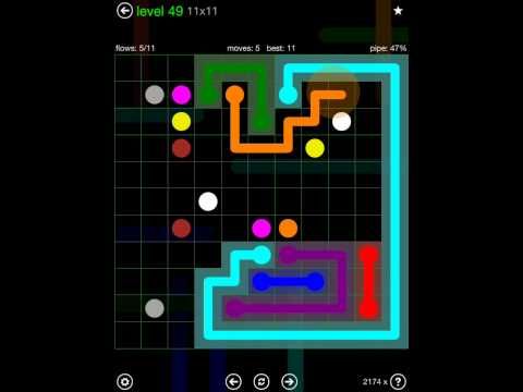 Video guide by iOS-Help: Flow Free 11x11 level 49 #flowfree