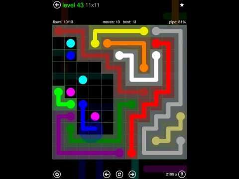Video guide by iOS-Help: Flow Free 11x11 level 43 #flowfree