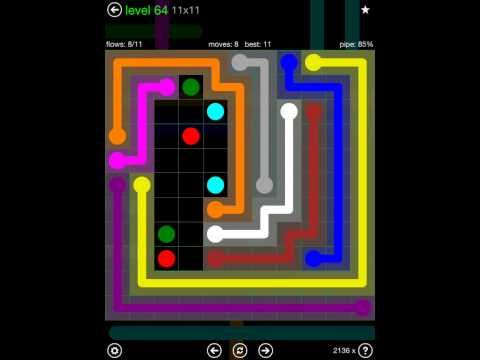 Video guide by iOS-Help: Flow Free 11x11 level 64 #flowfree