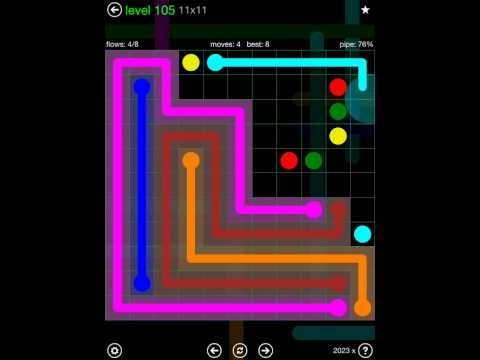 Video guide by iOS-Help: Flow Free 11x11 level 105 #flowfree