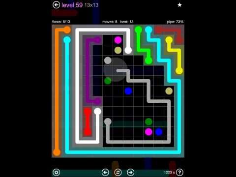 Video guide by iOS-Help: Flow Free 13x13 level 59 #flowfree