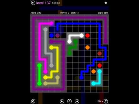 Video guide by iOS-Help: Flow Free 13x13 level 137 #flowfree