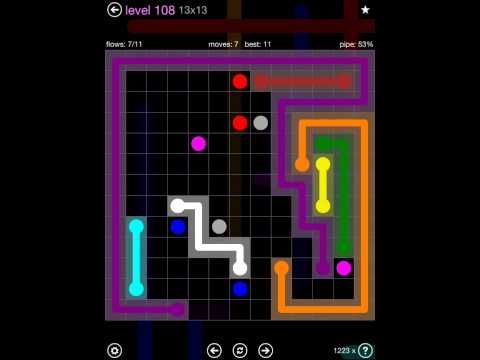 Video guide by iOS-Help: Flow Free 13x13 level 108 #flowfree