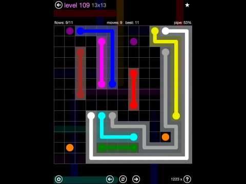 Video guide by iOS-Help: Flow Free 13x13 level 109 #flowfree