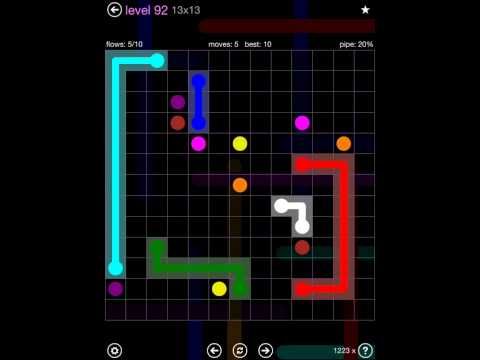 Video guide by iOS-Help: Flow Free 13x13 level 92 #flowfree