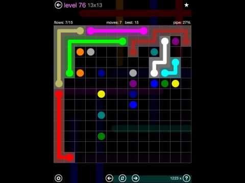 Video guide by iOS-Help: Flow Free 13x13 level 76 #flowfree