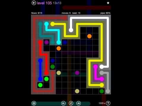 Video guide by iOS-Help: Flow Free 13x13 level 105 #flowfree