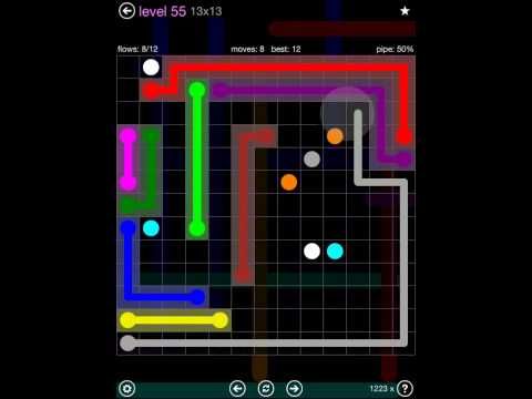 Video guide by iOS-Help: Flow Free 13x13 level 55 #flowfree
