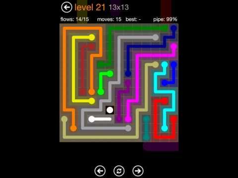 Video guide by : Flow Free 13x13 level 21 #flowfree