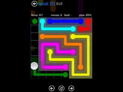 Video guide by : Flow Free 8x8 levels 11-20 #flowfree