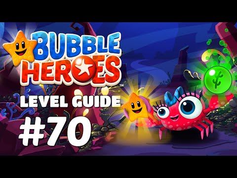 Video guide by Fat Fish Games: Bubble Heroes: Starfish Rescue Level 70 #bubbleheroesstarfish