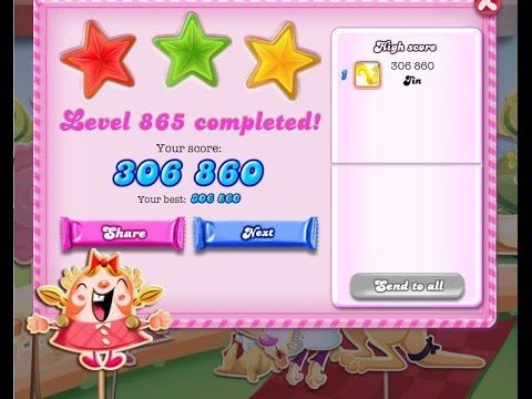 Video guide by Jin Luo: Candy Crush Level 865 #candycrush