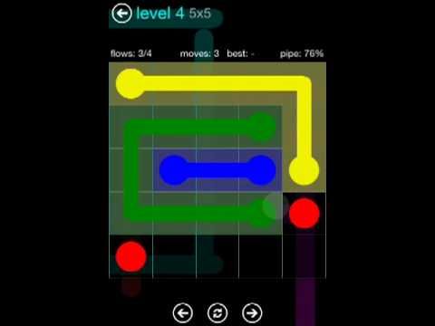 Video guide by : Flow Free 5x5 level 4 #flowfree