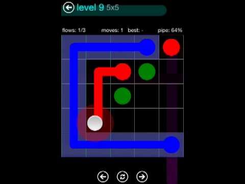 Video guide by : Flow Free 5x5 level 9 #flowfree