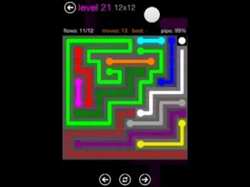 Video guide by MyPurplepepper: Flow Free 12x12 level 21 #flowfree