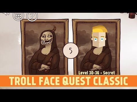 Video guide by Game Plan: Troll Face Quest Classic Level 30-36 #trollfacequest