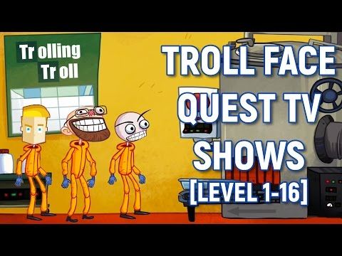 Video guide by Game Plan: Troll Face Quest TV Shows Level 1-16 #trollfacequest