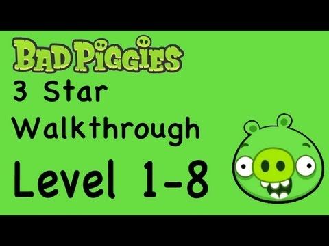 Video guide by NextGenWalkthroughs: Bad Piggies 3 stars level 1-8 #badpiggies