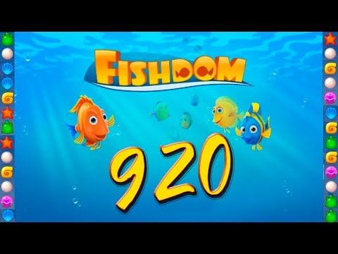 Video guide by GoldCatGame: Fishdom: Deep Dive Level 920 #fishdomdeepdive