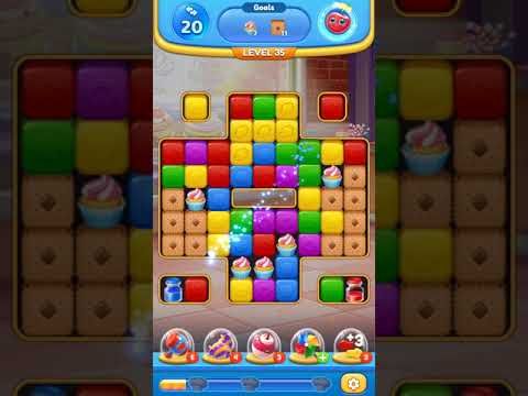 Video guide by Christopher Ervin: Yummy Cubes Level 35 #yummycubes