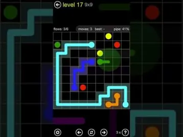 Video guide by qing zhu: Flow Free Pack 9109 - Level 17 #flowfree