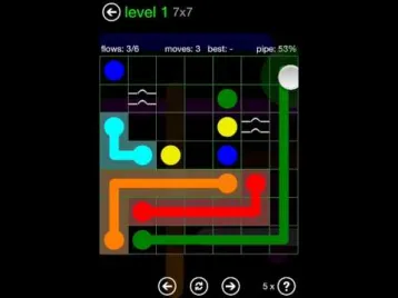 Video guide by mydevelopmentstory: Flow Free: Bridges Pack 7107 - Level 1 #flowfreebridges