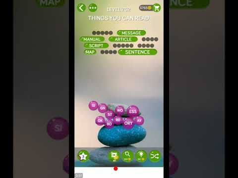 Video guide by ETPC EPIC TIME PASS CHANNEL: Word Pearls Level 762 #wordpearls