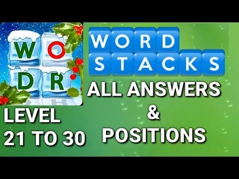 Video guide by Ashbgame: Word Stacks Level 21-30 #wordstacks