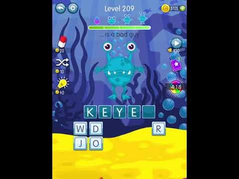 Video guide by Scary Talking Head: Word Monsters Level 209 #wordmonsters