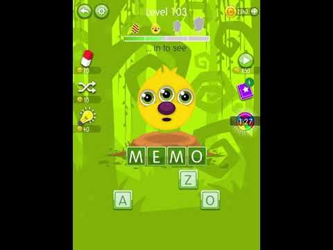 Video guide by Scary Talking Head: Word Monsters Level 103 #wordmonsters